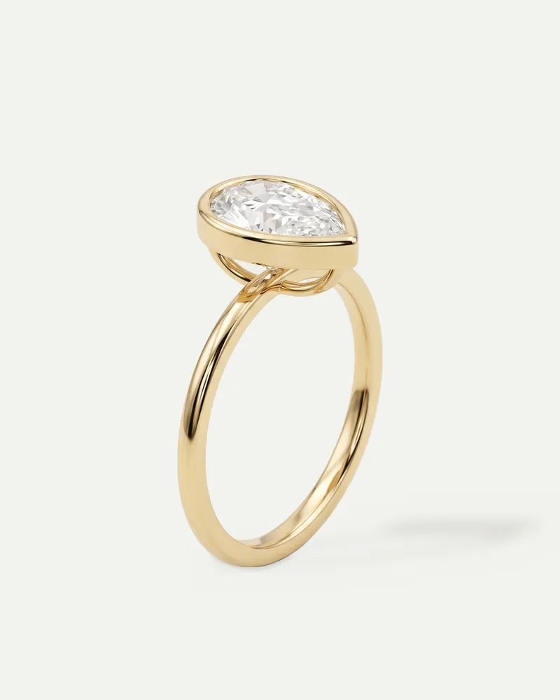 BRG6096, solitaire engagement ring shown in yellow gold