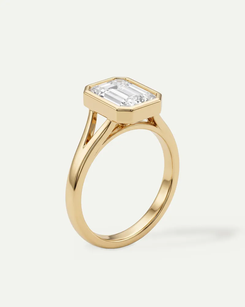 BRG6105, solitaire engagement ring shown in yellow gold